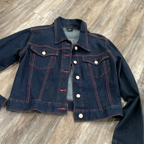 Vintage Playboy Bunny Denim Jacket Pink Glittery Bunny Logo Women's M - Picture 8 of 10